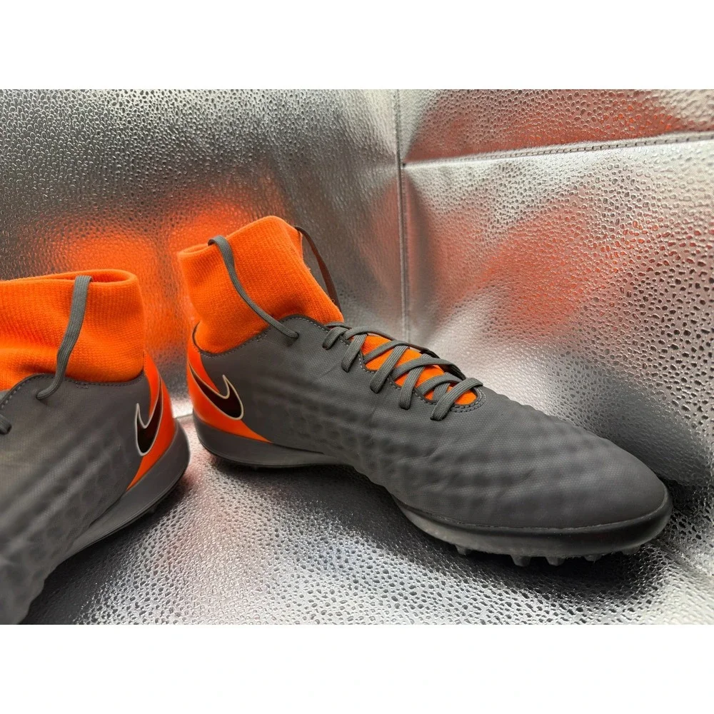 Size 12 Nike Obra X Magista 2 Academy Black Orange Mens Soccer‎ Shoes AH7311-080